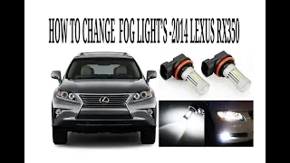 Lexus RX350 LED Fog light replacement Easy to install do it yourself at home