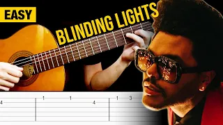 BLINDING LIGHTS Guitar Tutorial | EASY TABS | The Weeknd