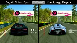 Real Racing 3 Bugatti Chiron Sport vs Koenigsegg Regera