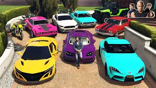 GTA 5 - Stealing FAST AND FURIOUS 9 All Cars with Michael! (Real Life Cars #95)