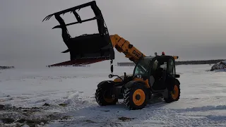 Погрузчик DIECI, два КАМАЗА. Разгружаем удобрения. Грузим зерно! (Сезон 2021)