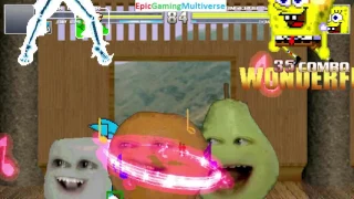 Annoying Orange & SpongeBob SquarePants VS Green Lantern & Jenny The Robot In A MUGEN Match