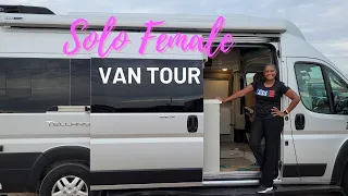 VAN TOUR | Unique Upstairs Bedroom 🤩| Solo Female Part-Time Van Living |Military Service