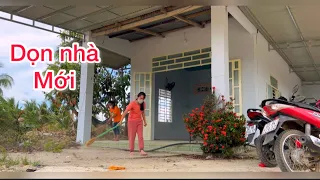 Một ngày quét dọn nhà mới đã sửa xong hoàn thành