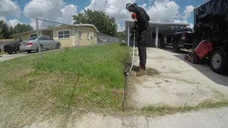 EDGING OVERGROWN front yard