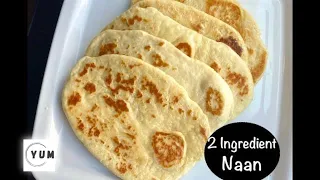 Instant 2 ingredient Dough Easy Naan  No Yeast Recipe