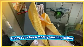 Visual | ASMR Today I'ave been mostly Washing Dishes (Water Sounds) | #012