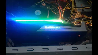 5700 xt sapphire nitro + самый топ из линейки . Настройка RGB подсветки бэкплейта .