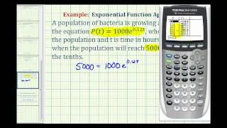 Ex: Exponential Application Solved Using a Graphing Calculator