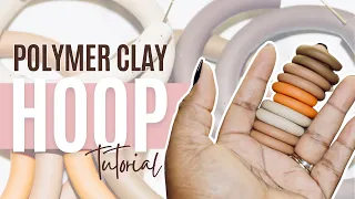 DIY Polymer Clay Hoop Earrings Tutorial | Olivia Heyward