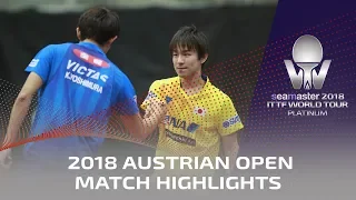 Koki Niwa vs Kazuhiro Yoshimura | 2018 ITTF Austrian Open Highlights (R16)