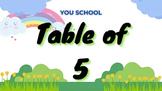 TABLE OF 5, Multiplication of 5, Without music, Panch ka pahara