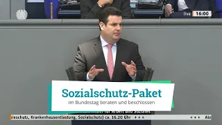 Sozialschutz-Paket im Bundestag