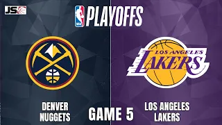 Denver Nuggets vs Los Angeles Lakers Game 5 | NBA Playoffs Live Scoreboard
