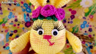 Амигуруми: схема Пасхальный зайчишка. Игрушки вязаные крючком - Free crochet patterns.