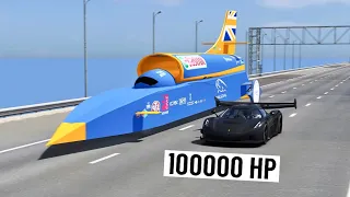 100000 HP Koenigsegg Jesko Black Devil vs SSC Bloodhound at Special Stage Route X