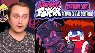 RETURN of EVIL BOYFRIEND... Friday Night Funkin' Logic | Cartoon Animation | Reaction