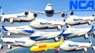 GTA V: Every Nippon Cargo Airplanes Best Extreme Longer Crash and Fail Compilation