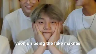 yeonjun being the fake maknae