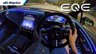 Best-Looking Interior in an EV? Mercedes-Benz EQE 350+ POV Night Drive in Malaysia