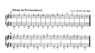 Louis Köhler - Die allerleichtesten Übungsstücke, Op.190, Nos. 1-5