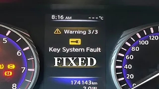 Infiniti q50 starting problem, chassis control system, Key system fault, U0104