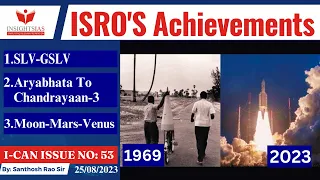 I-CAN Issues|| ISRO’s remarkable space history explained by Santhosh Rao UPSC