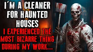 "I’m a cleaner for haunted houses. Skulls pierced with black daggers keep appearing, Creepypasta