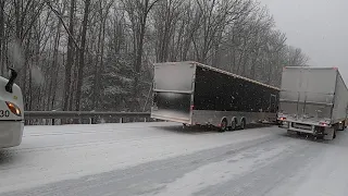 Дальнобой США.  80, Дорога закрыта в Пенсильвании.. Dec.16 2020