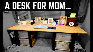 I Built A HUGE Desk For My Mom! | How To Build A Desk
