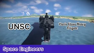 Halo | UNSC Paris Class Heavy Frigate, Full Scale. UNSC Ship # 1 | Space Engineers