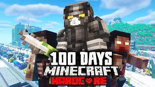 I Survived 100 Days in a Winter Zombie Apocalypse in Hardcore Minecraft