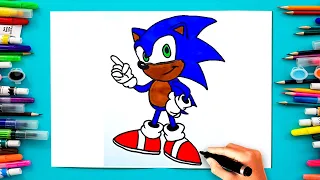 How To Draw Sonic, Sonic Drawing, Sonic the Hedgehog