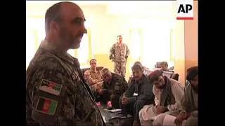 US Maj Gen Nick Carter meets Afghani military and civilian leaders