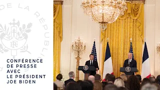 Conférence de presse conjointe du Président Emmanuel Macron et du Président Joe Biden.