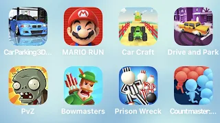 Car Parking 3D, Mario Run, Car Craft and More Games iPad Gameplay