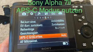 APS-C Modus nutzen bei Sony Alpha 7 ii - Wann, warum und welche Folgen hat das?