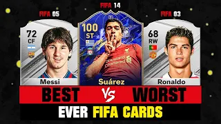 Footballers BEST VS WORST Ever FIFA Cards! *Special Edition* 😔💔 ft. Suarez, Messi, Ronaldo…