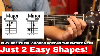 How To Play EASY Guitar Chords That Sound Beautiful - Across The Entire Neck! (Key of E)