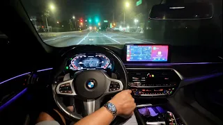 BMW M550i LATE NIGHT POV DRIVE