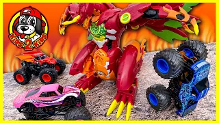 Monster Jam Toys EVOLUTION | Scavenger Hunt EASTER EGG Challenge (DRAGONOID & COLOR CHANGE Trucks)