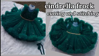 Cindrella frock cutting and stitching/2yr baby frock/ball gown/party wear dress for kids