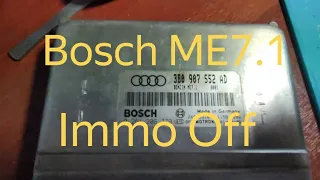 Отключение иммобилайзера Audi A6 Bosch ME 7.1 Immo Off