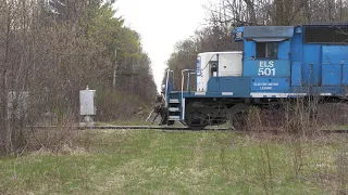 4k - Chasing the Escanaba & Lake Superior Railroad (E&LS) with ELS 501