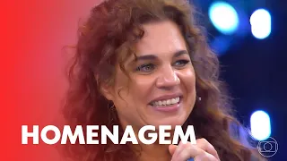 Isabel Teixeira ganha homenagem de Juliano Cazarré, Murilo Benício e mais amigos | Domingão com Huck