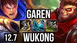 GAREN vs WUKONG (TOP) | 6 solo kills, 11/2/7, Legendary, 500+ games | EUW Grandmaster | 12.7