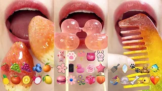 asmr 30 MINUTES COLORFUL EMOJI FOOD CHALLENGE 다양한 이모지 먹방 챌린지 MUKBANG eating sounds