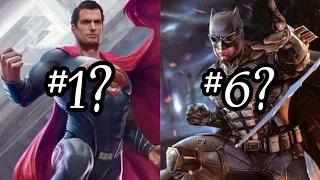 Ranking Every Justice League Character (Worst To Best) - Injustice 2 Mobile