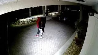 Surveillance video shows attempted residential burglary