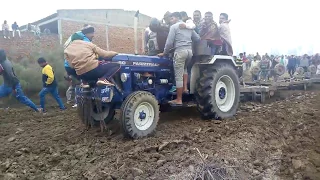 Farmtrack 60 EPI tractor with 3 harrow in bali competition